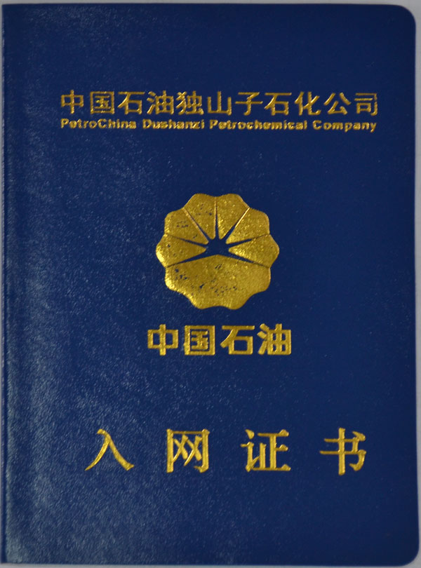 中國石油獨山子石化公司 入網證書